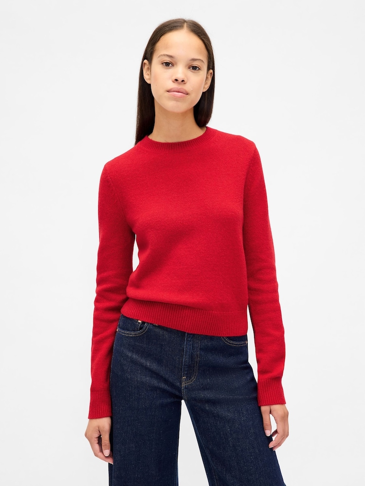 Gap Red CashSoft Crew Neck Jumper - Image 1 of 4