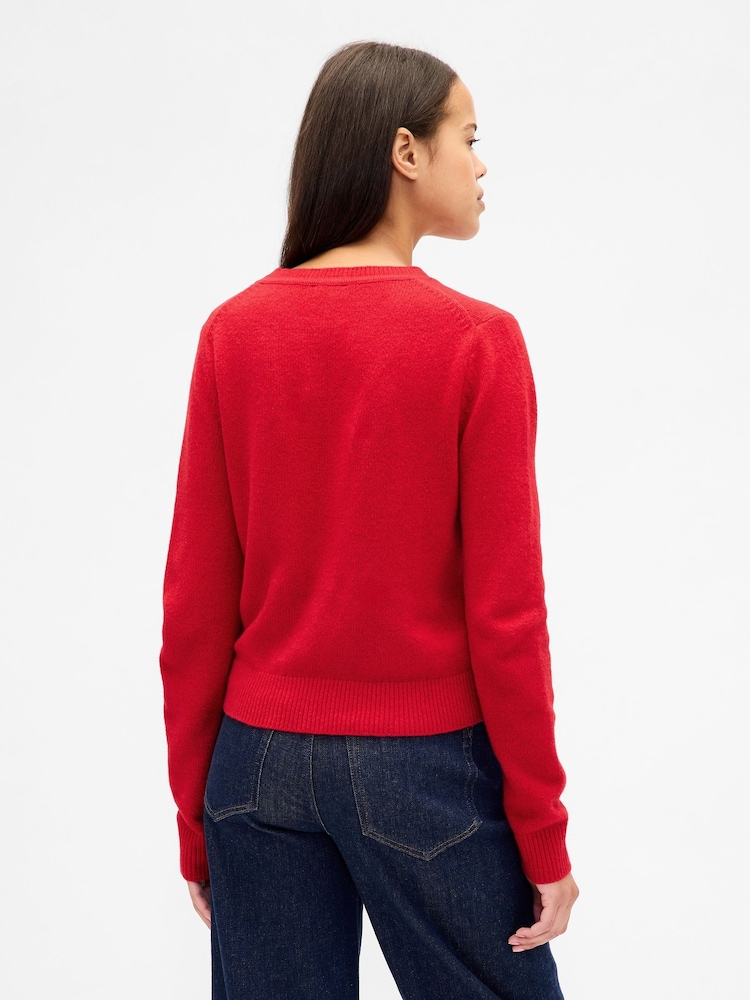 Gap Red CashSoft Crew Neck Jumper - Image 2 of 4