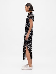 Gap Black/White Dot Mesh Square Neck Maxi Dress - Image 3 of 4
