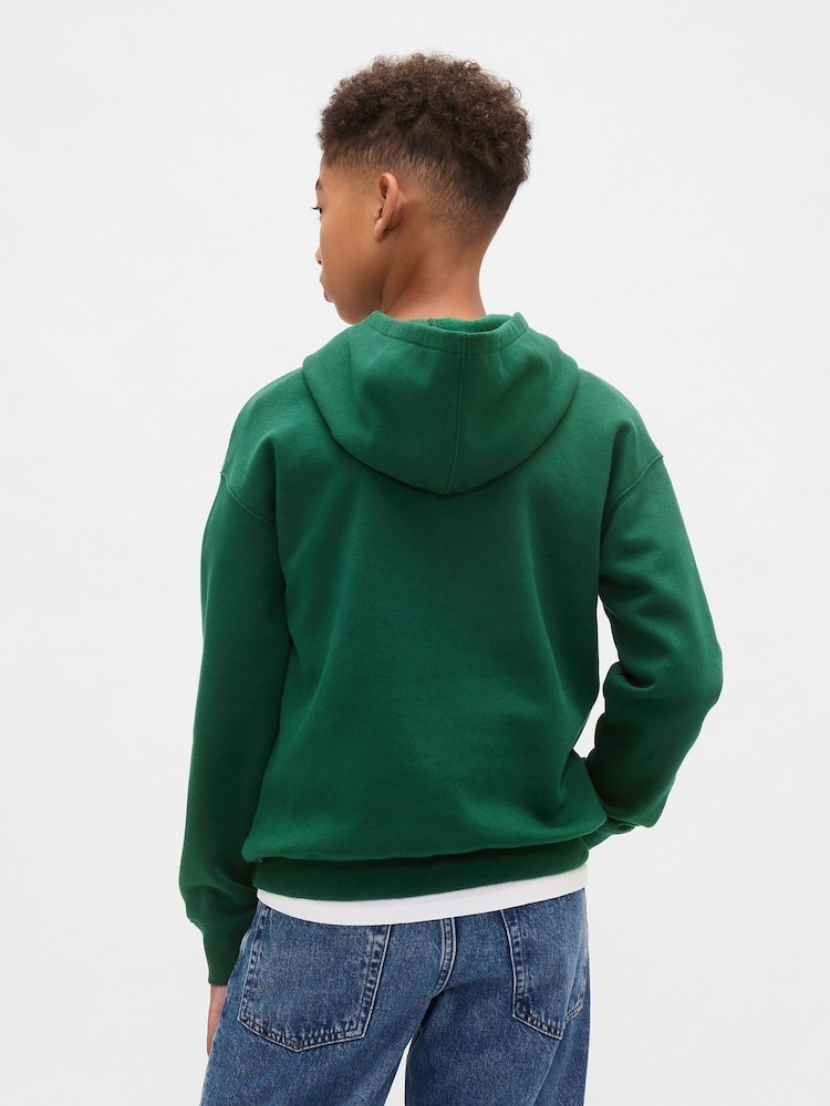 Gap Green Relaxed Logo Hoodie (4-13yrs) - Image 2 of 5