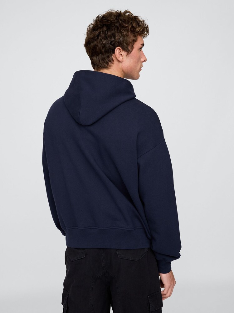 Gap Navy Blue Oversized Heavyweight Hoodie - Image 2 of 4