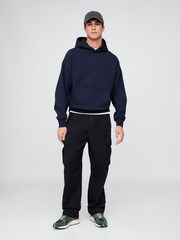 Gap Navy Blue Oversized Heavyweight Hoodie - Image 3 of 4