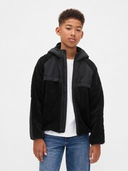 Gap Black Sherpa Jacket (4-13yrs) - Image 1 of 6