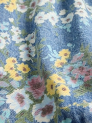 Gap Blue Denim Puff-Sleeve Floral Dress (4-13yrs) (4-13yrs) - Image 4 of 5