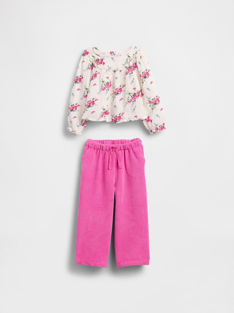 Gap Pink Cotton Gauze and Corduroy Outfit Set (6mths-5yrs) (6mths-5yrs) - Image 1 of 2