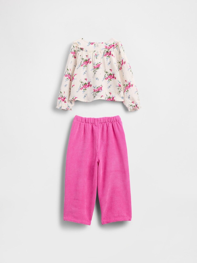 Gap Pink Cotton Gauze and Corduroy Outfit Set (6mths-5yrs) (6mths-5yrs) - Image 2 of 2