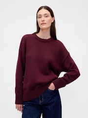 Gap Burgundy Red Oversized Sweatshirt - Image 1 of 4