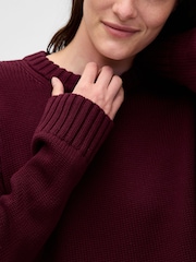 Gap Burgundy Red Oversized Sweatshirt - Image 4 of 4