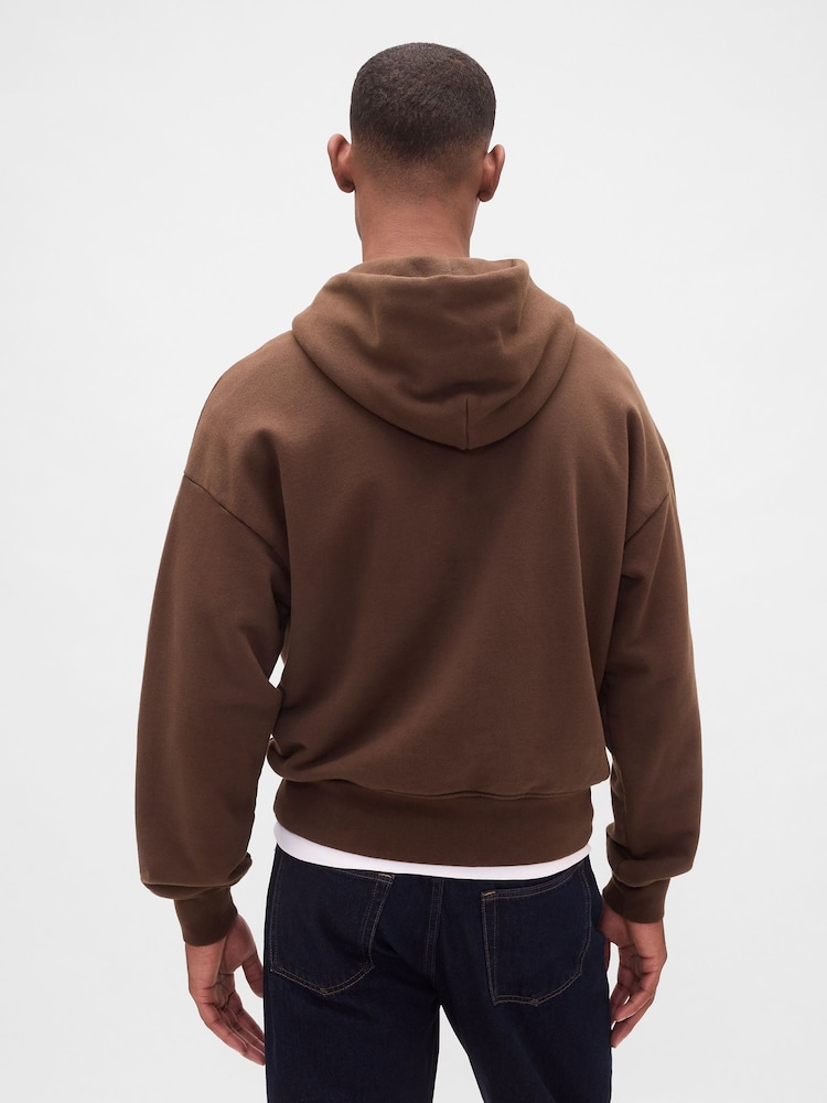 Gap Brown Extra Heavyweight French Terry Hoodie - Image 2 of 4