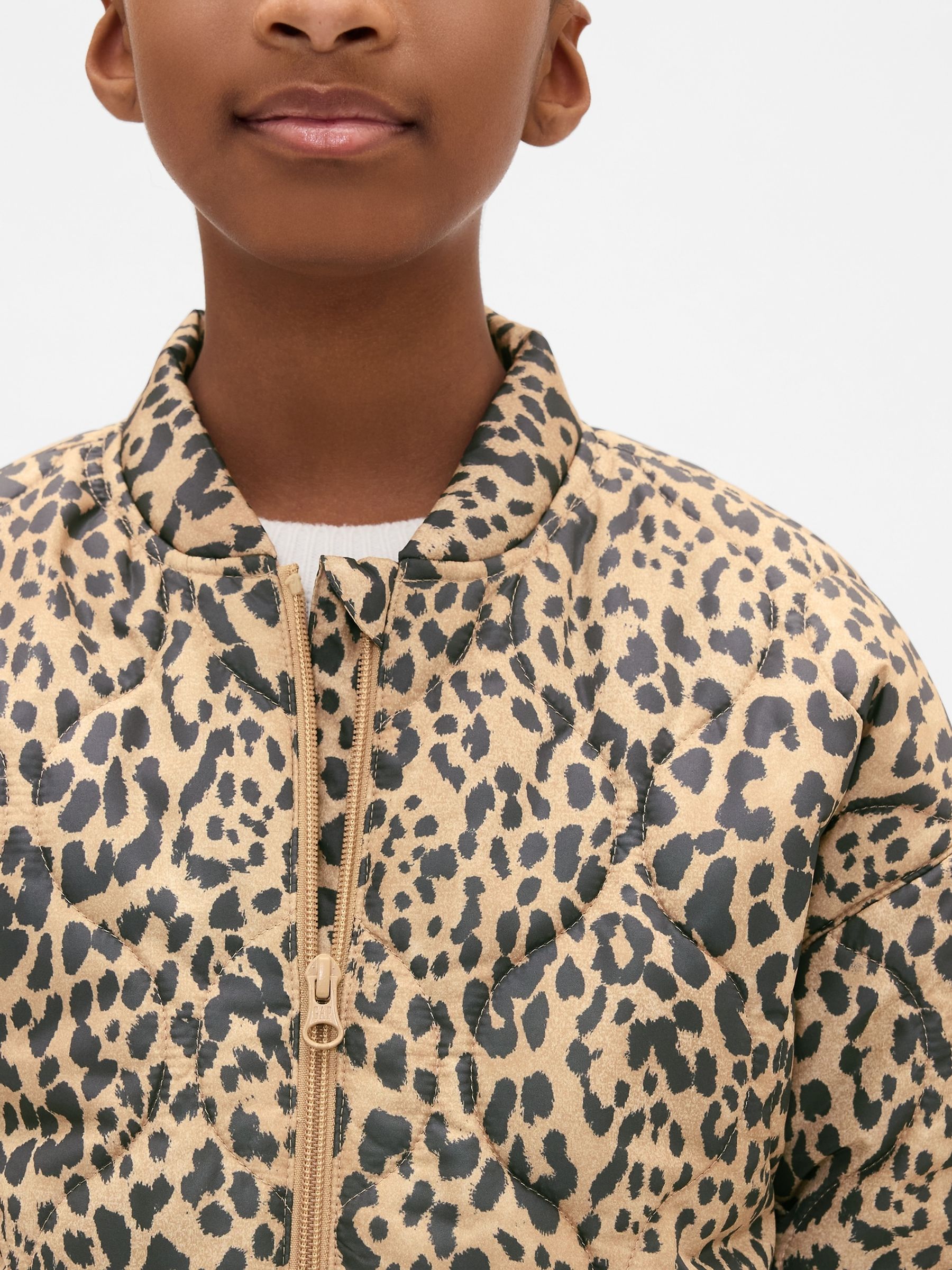 【BEIGE】Leopard nylon blouson Vero Moda Parda Padded Leopard Jacket - Leopard Print | Very