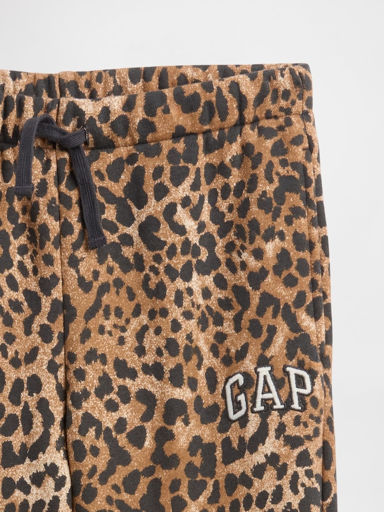 Gap Brown Leopard Logo Heritage Joggers (4-13yrs) (4-13yrs) - Image 3 of 3 Gap Brown Leopard Logo Heritage Joggers (4-13yrs) (4-13yrs) - Image 3 of 3