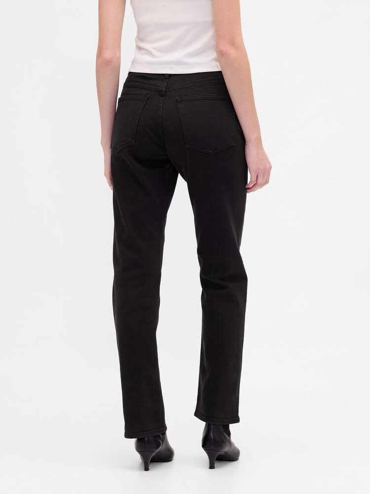 Gap Black High Waisted 90s Slim Straight Jeans - Image 2 of 6