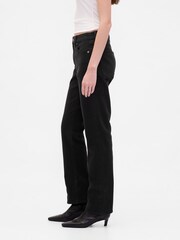 Gap Black High Waisted 90s Slim Straight Jeans - Image 3 of 6
