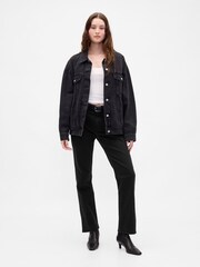 Gap Black High Waisted 90s Slim Straight Jeans - Image 5 of 6
