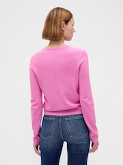 Gap Pink Soft Touch Crop Cardigan - Image 2 of 4