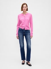 Gap Pink Soft Touch Crop Cardigan - Image 3 of 4