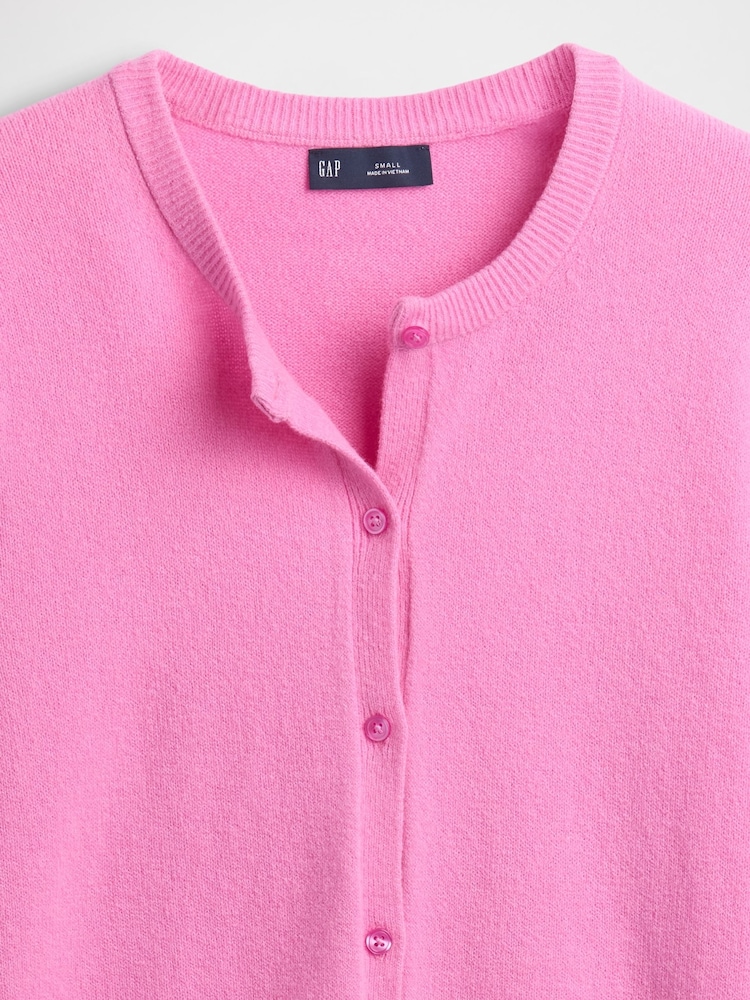 Gap Pink Soft Touch Crop Cardigan - Image 4 of 4