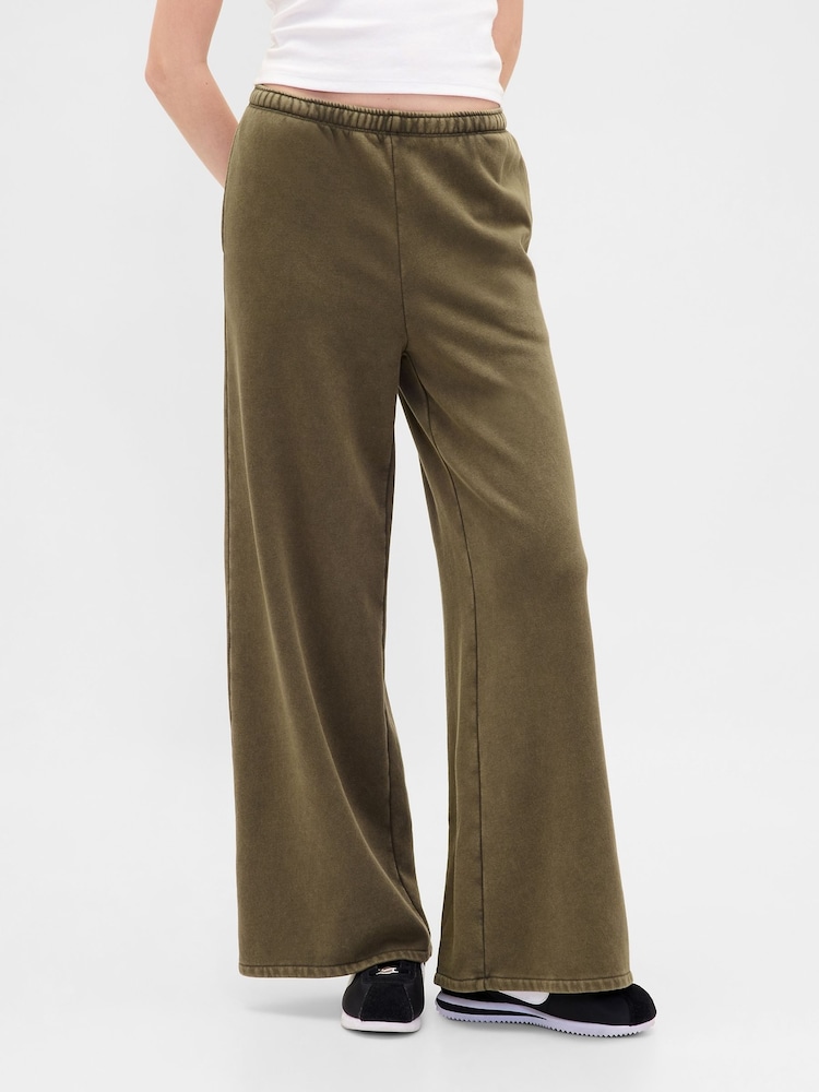Gap Green VintageSoft Baggy Wide-Leg Joggers - Image 1 of 5