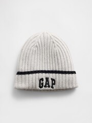 Gap Grey Soft Touch Rib Logo Beanie - Image 1 of 2