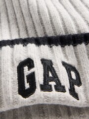 Gap Grey Soft Touch Rib Logo Beanie - Image 2 of 2