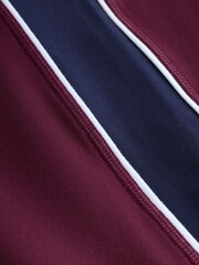 Gap Burgundy Red High Waisted Power Full Length Stripe Leggings - Image 9 of 9