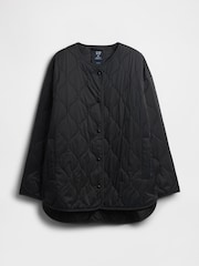 Gap Black Lightweight Oversized Quilted Liner Jacket - Image 5 of 5