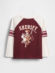 Gap Red Disney Raglan Jersey T-Shirt (6mths-5yrs) (6mths-5yrs) - Image 2 of 2