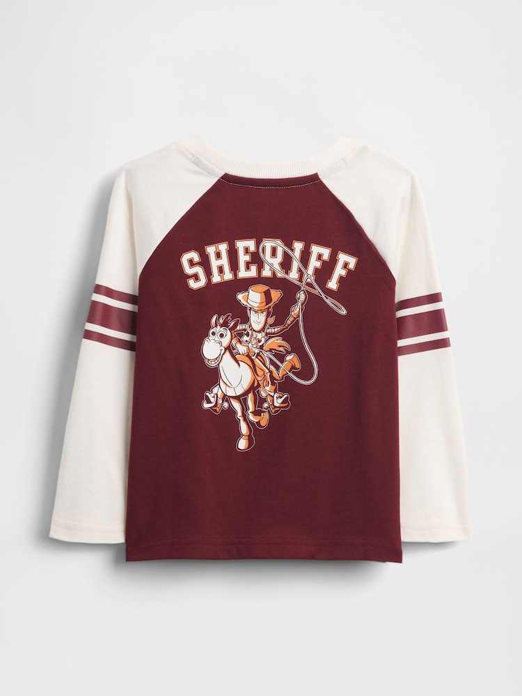 Gap Red Disney Raglan Jersey T-Shirt (6mths-5yrs) (6mths-5yrs) - Image 2 of 2