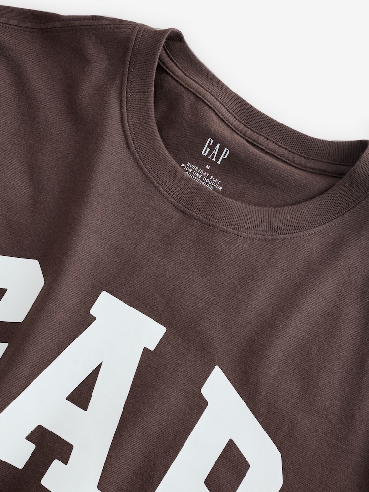Gap Brown Everyday Soft Logo T-Shirt - Image 4 of 4