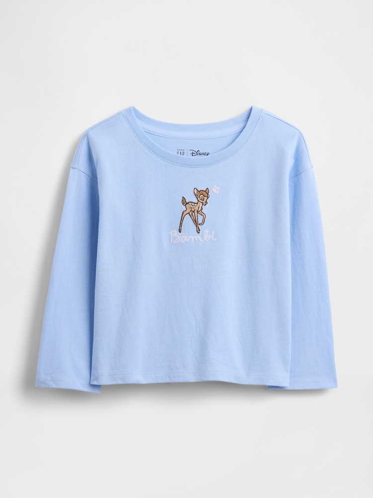 Gap Blue Bambi Disney Graphic Long Sleeve T-Shirt (6mths-5yrs) (6mths-5yrs) - Image 1 of 2