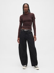 Gap Black High Waisted Ultra Soft Horseshoe Jeans - Image 4 of 6