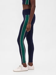 Gap Blue High Waisted Power Full Length Stripe Leggings - Image 3 of 5