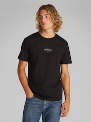 Calvin Klein Black Monogram logo T-Shirt - Image 1 of 6