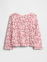 Gap Pink Floral Mix and Match Drop Shoulder T-Shirt (6mths-5yrs) - Image 1 of 2