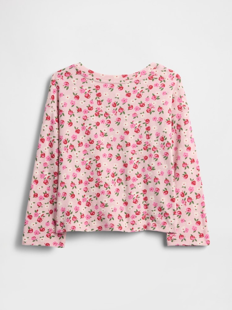 Gap Pink Floral Mix and Match Drop Shoulder T-Shirt (6mths-5yrs) - Image 1 of 2