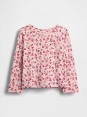 Gap Pink Floral Mix and Match Drop Shoulder T-Shirt (6mths-5yrs) - Image 2 of 2