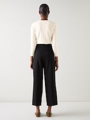 LK Bennett Cream Lottie Plain Fine Gauge Mules Free Merino Cardigan - Image 2 of 3