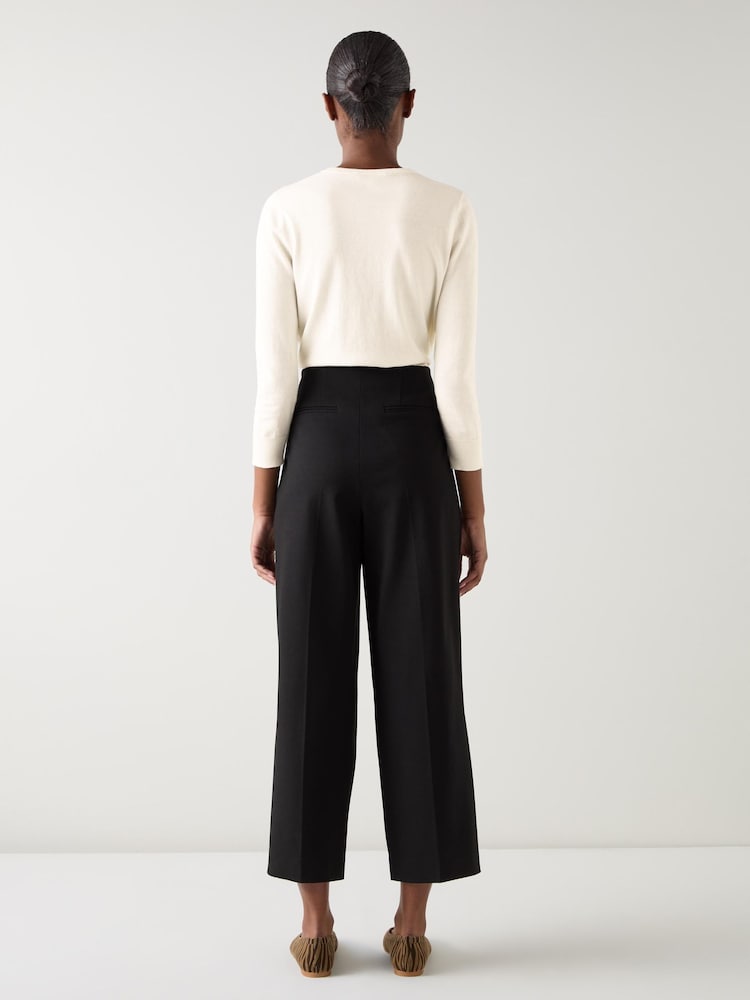 LK Bennett Cream Lottie Plain Fine Gauge Mules Free Merino Cardigan - Image 2 of 3