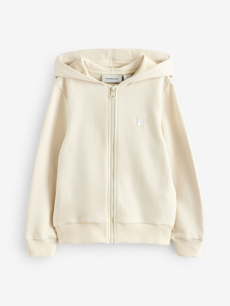 Calvin Klein Natural Zip Hoodie - Image 1 of 1