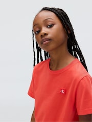 Calvin Klein Red Mono Mini Badge Reg T-Shirt - Image 3 of 3