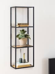 Actona Black Seaford Metal Wall Shelf - Image 2 of 5