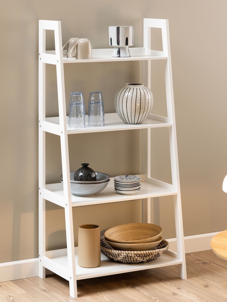 Actona White Wally Bookcase with 4 Shelves - Image 1 of 4