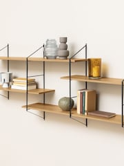 Actona Oak Belfast Wall Unit with 4 Shelves - Image 1 of 3