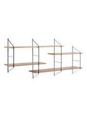 Actona Oak Belfast Wall Unit with 4 Shelves - Image 2 of 3