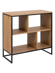 Actona Black Oak Swindon Bookcase with 4 Shelves - Image 3 of 6