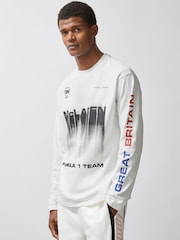 Reiss White Silverstone McLaren F1 Team British GP T-Shirt Unisex Fit - Image 1 of 6