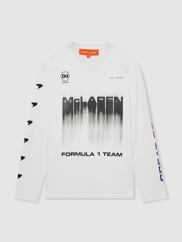 Reiss White Silverstone McLaren F1 Team British GP T-Shirt Unisex Fit - Image 2 of 6