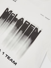Reiss White Silverstone McLaren F1 Team British GP T-Shirt Unisex Fit - Image 6 of 6