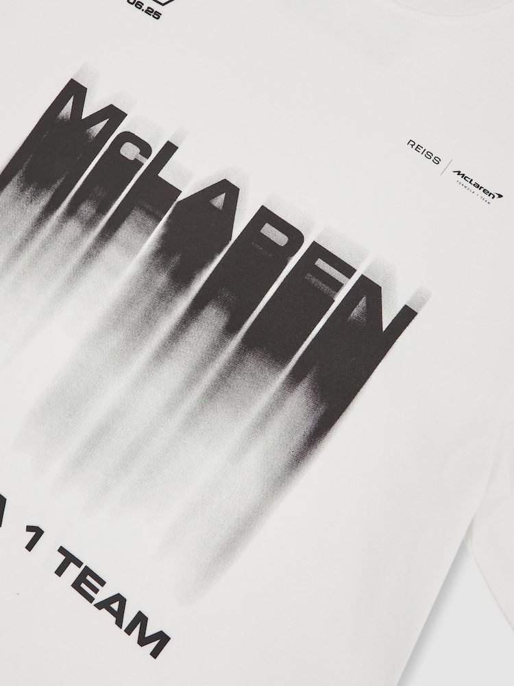Reiss White Silverstone McLaren F1 Team British GP T-Shirt Unisex Fit - Image 6 of 6