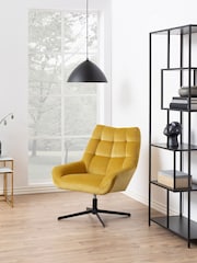 Actona Black Seaford Tall Metal Bookcase with 5 Black Shelves - Image 1 of 6